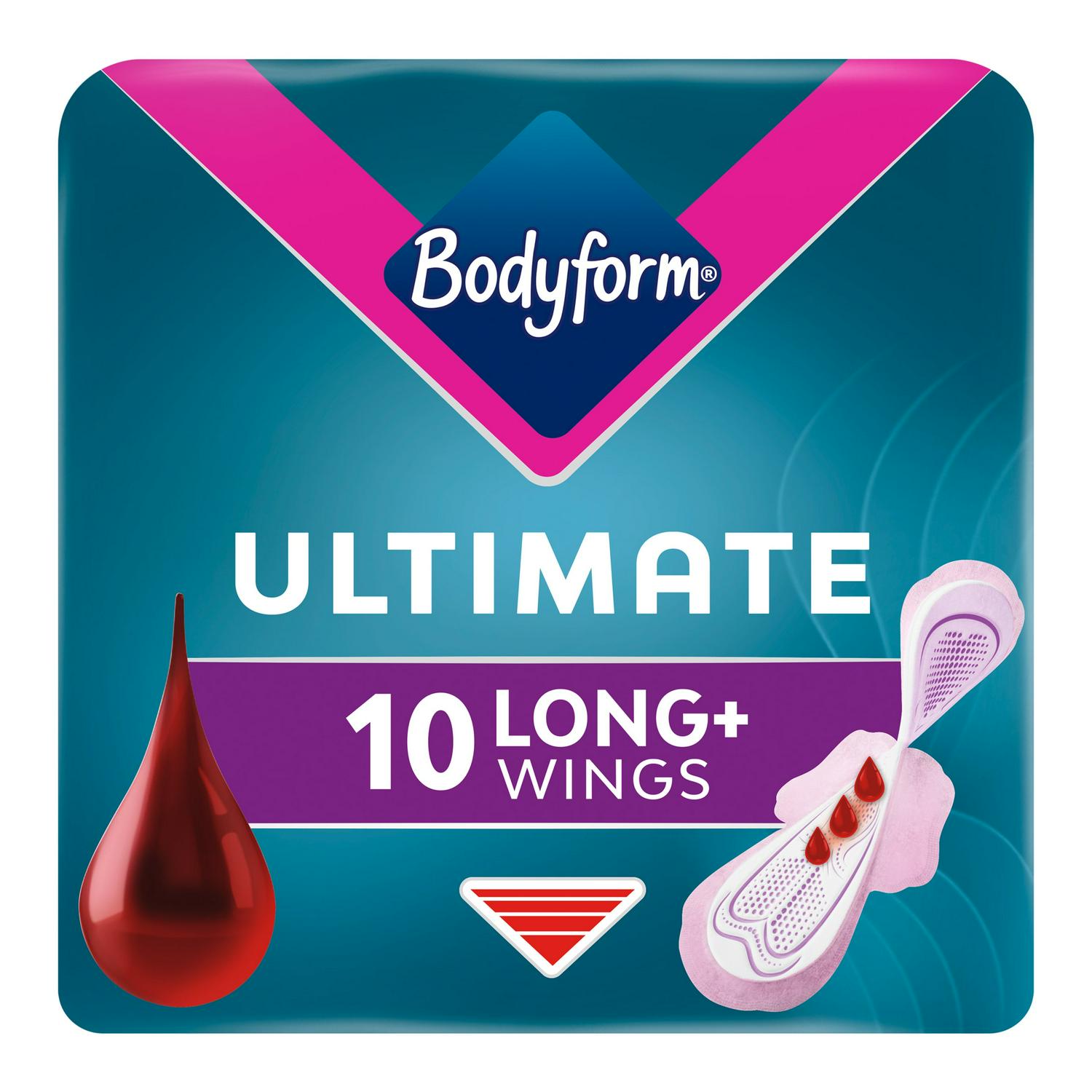 Bodyform Ultimate Sanitary Towels Wings 10 Pack - British product