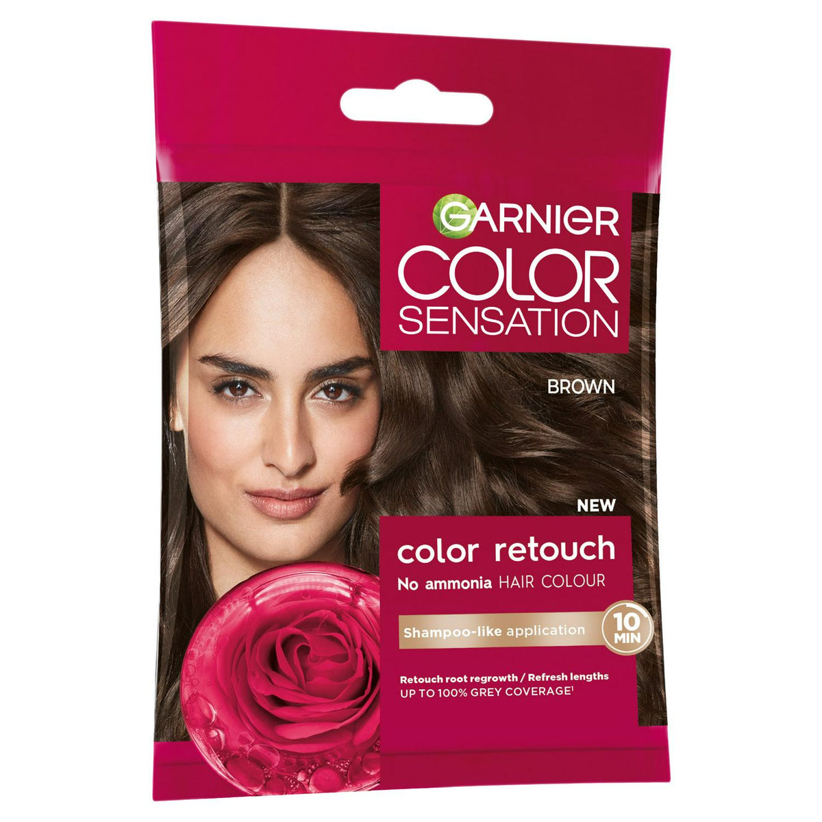 Root Retouch Hair Dye Sachet in Brown – 4-Week Coverage, No Ammonia