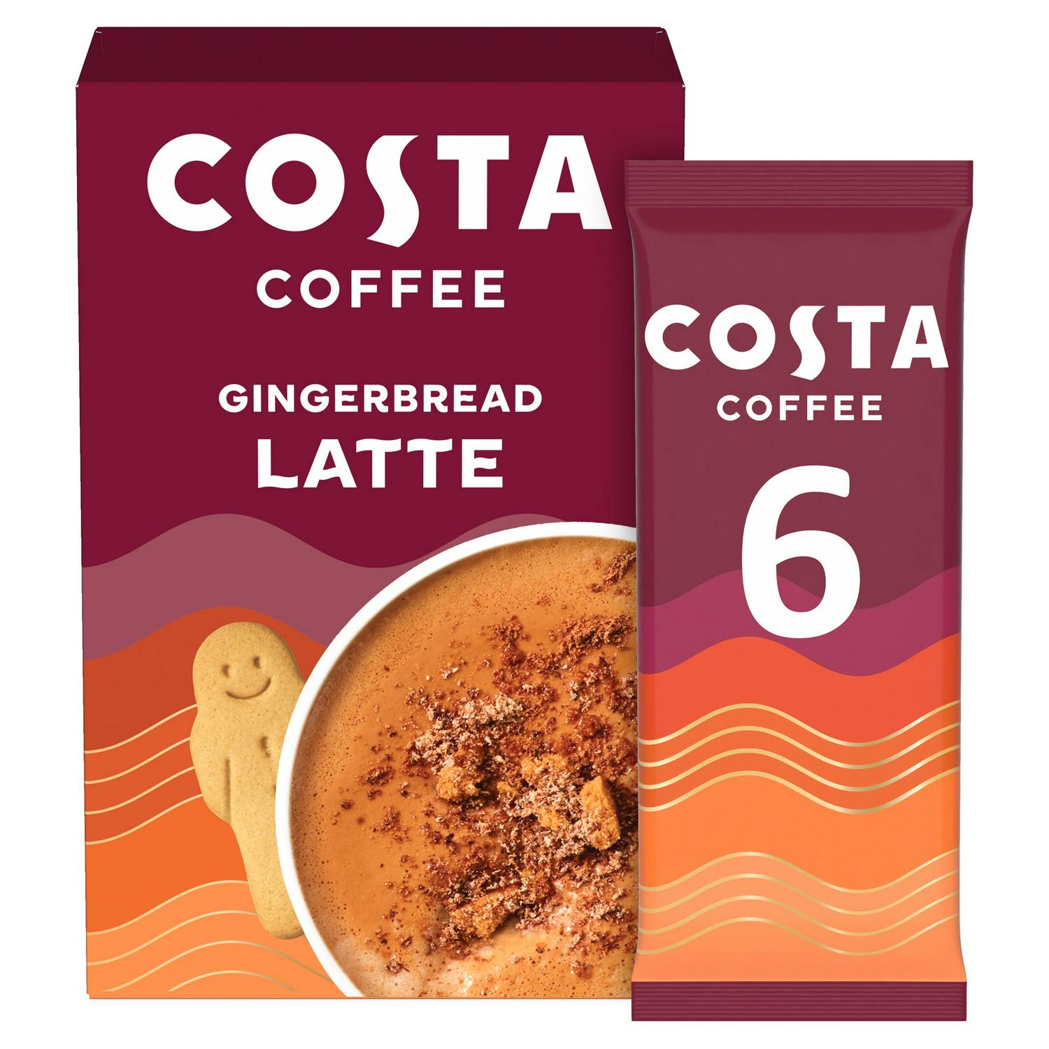 Gingerbread Flavored Instant Latte Coffee 6 x 17g Servings
