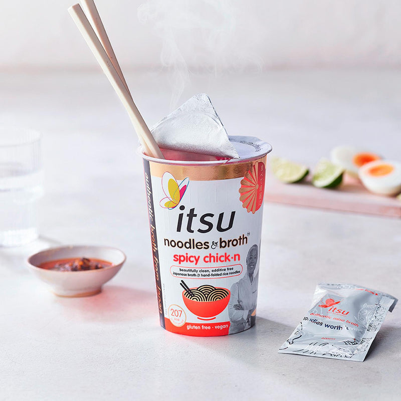 Itsu Spicy Ramen Rice Noodles Pot 64g, UK version