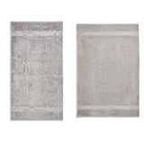 Luxury Egyptian Cotton Bath Towel or Sheet with Plush Pile, Silver Striped Design