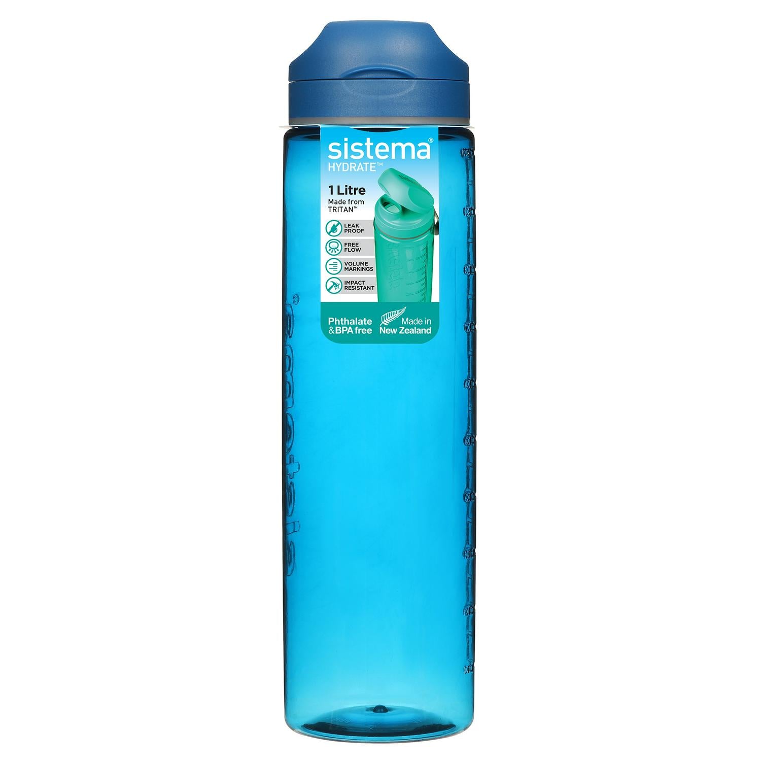Sistema Hydrate Tritan Flip Top Bottle 1L (British brand)