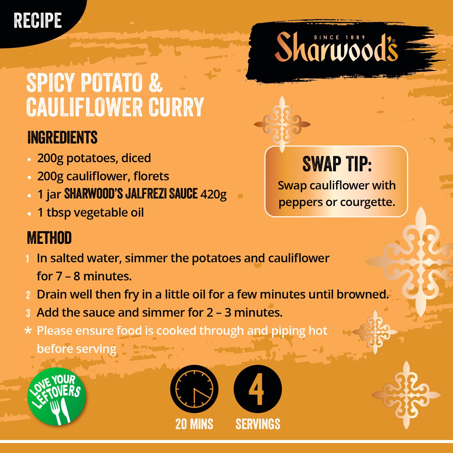 Sharwood's Jalfrezi curry sauce 420g, UK version