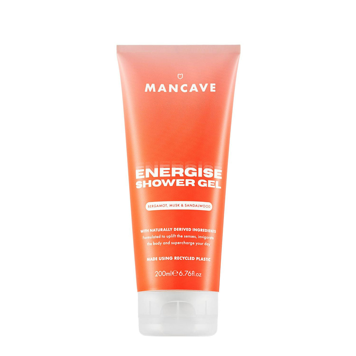Energising Shower Gel with Bergamot Musk Sandalwood Notes 200ml