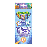 Crayola Swirl Pencils Pack of 12 Rainbow Variants - British product