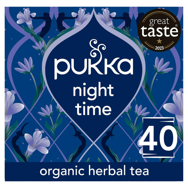 Pukka Organic Night Time Herbal Home Compostable Sleep Tea Bags with Chamomile x40 40g