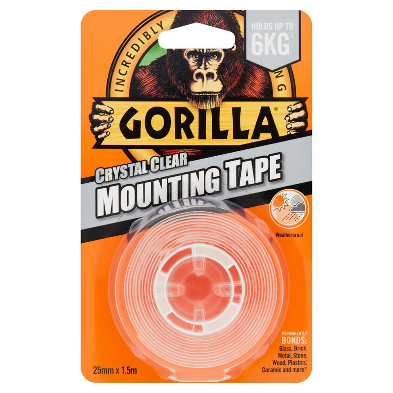 Gorilla Glue heavy duty mounting tape clear double-sided, UK version