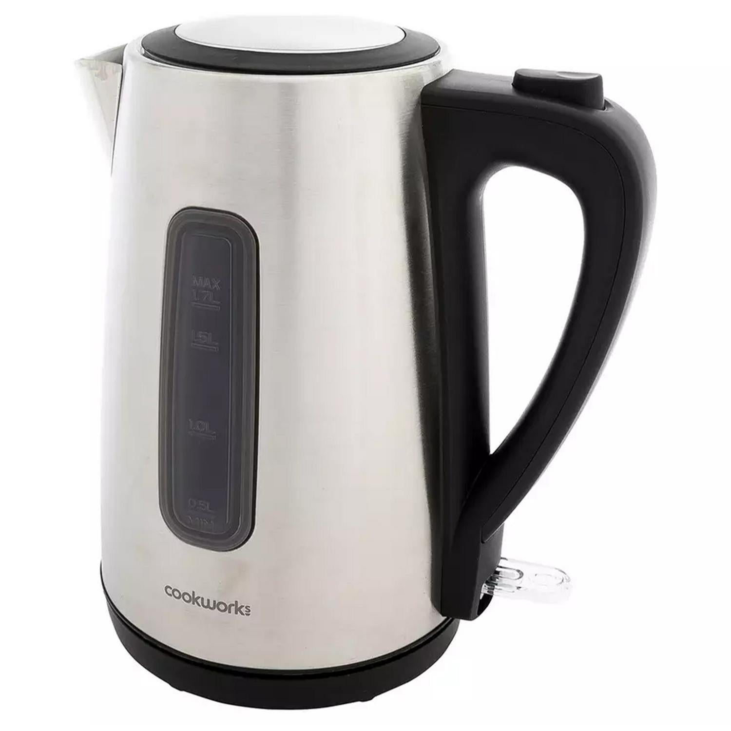 Cookworks electric kettle silver 1.7L - British product