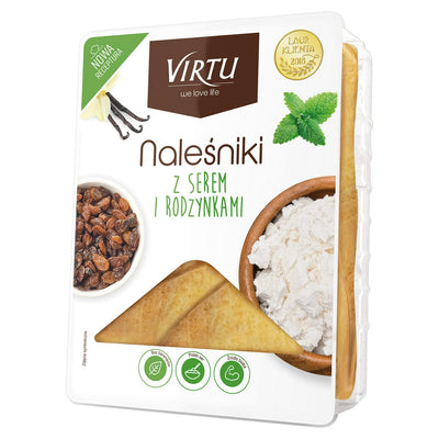 Virtu Pancakes au cottage cheese et aux raisins, réfrigérés, 400g