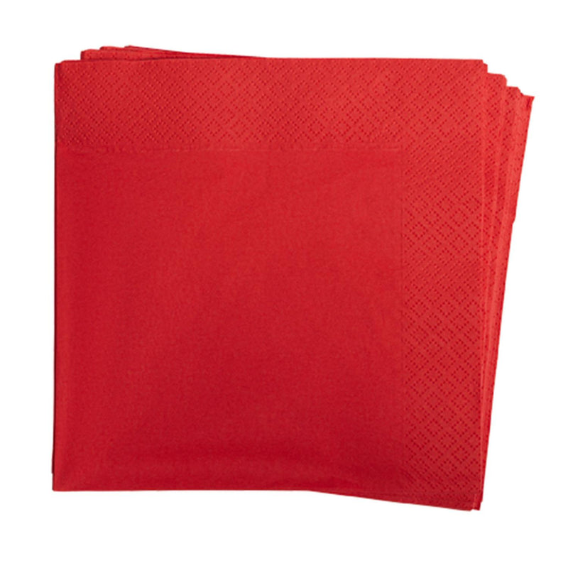 Sainsbury's Home pack of 20 red 3-ply paper napkins 33cm (British brand)