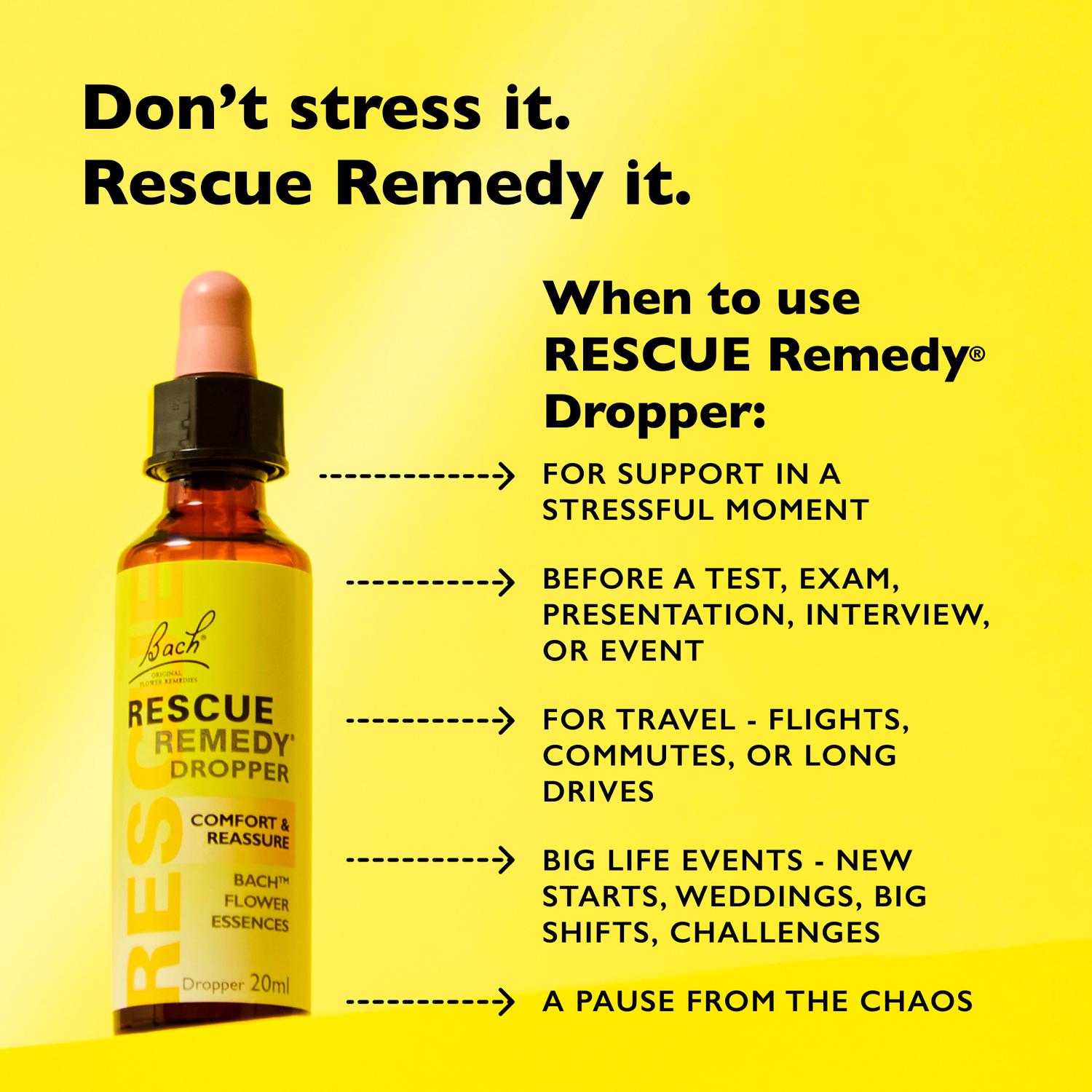 Frasco cuentagotas de Bach Rescue Remedy 20 ml - Producto británico