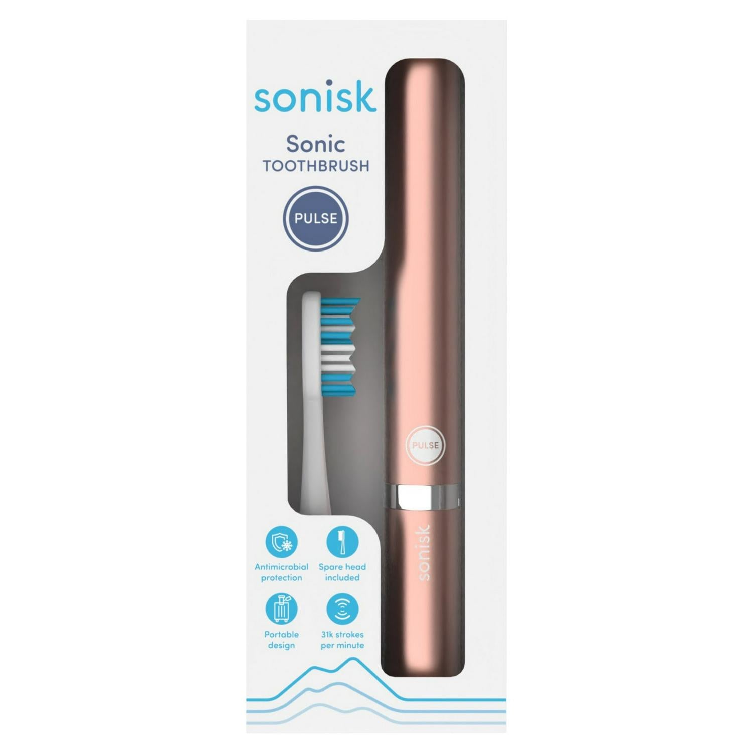 Sonisk Pulse Sonic Toothbrush with Spare Head