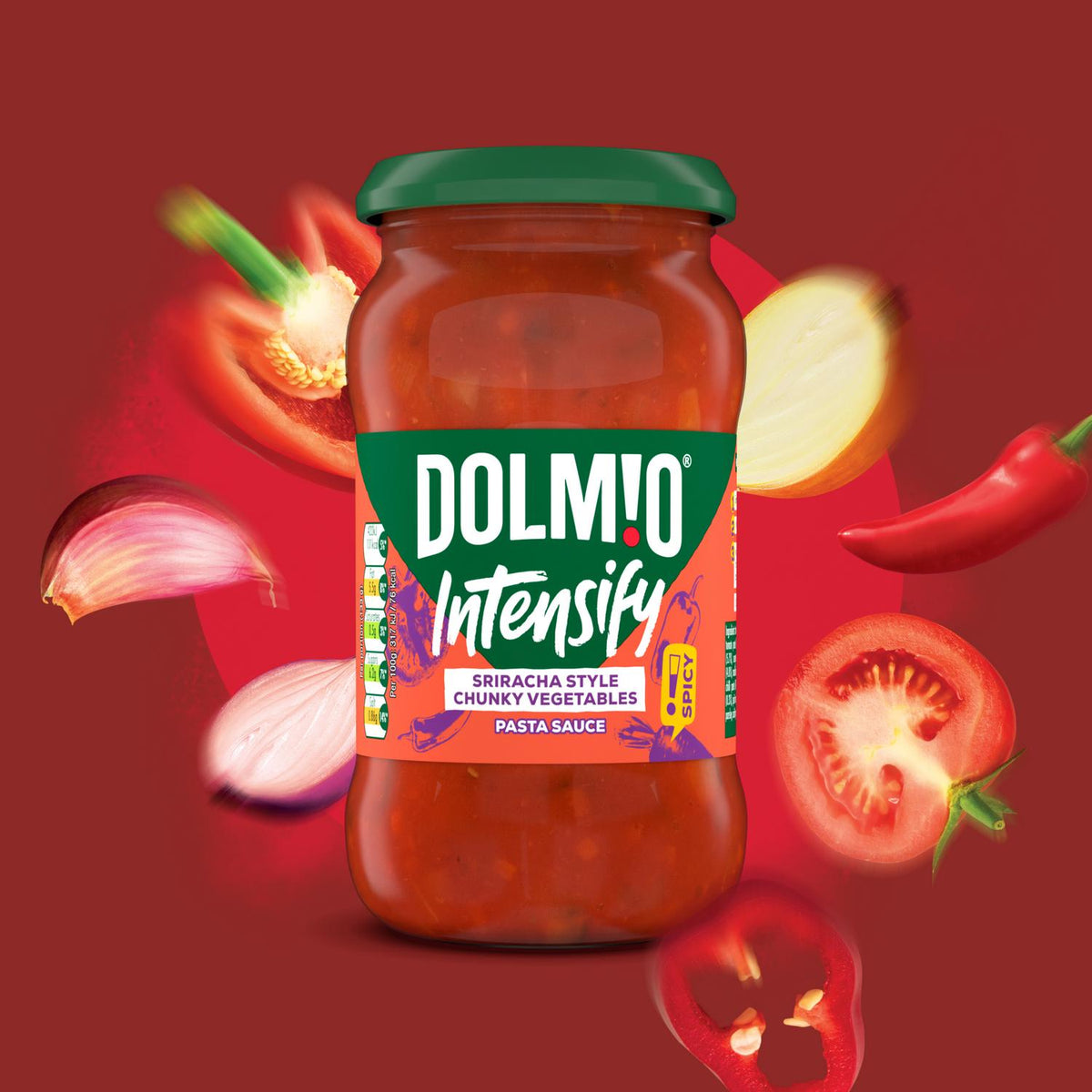 Chunky Vegetable Pasta Sauce with Sriracha Style and Chilli 400g