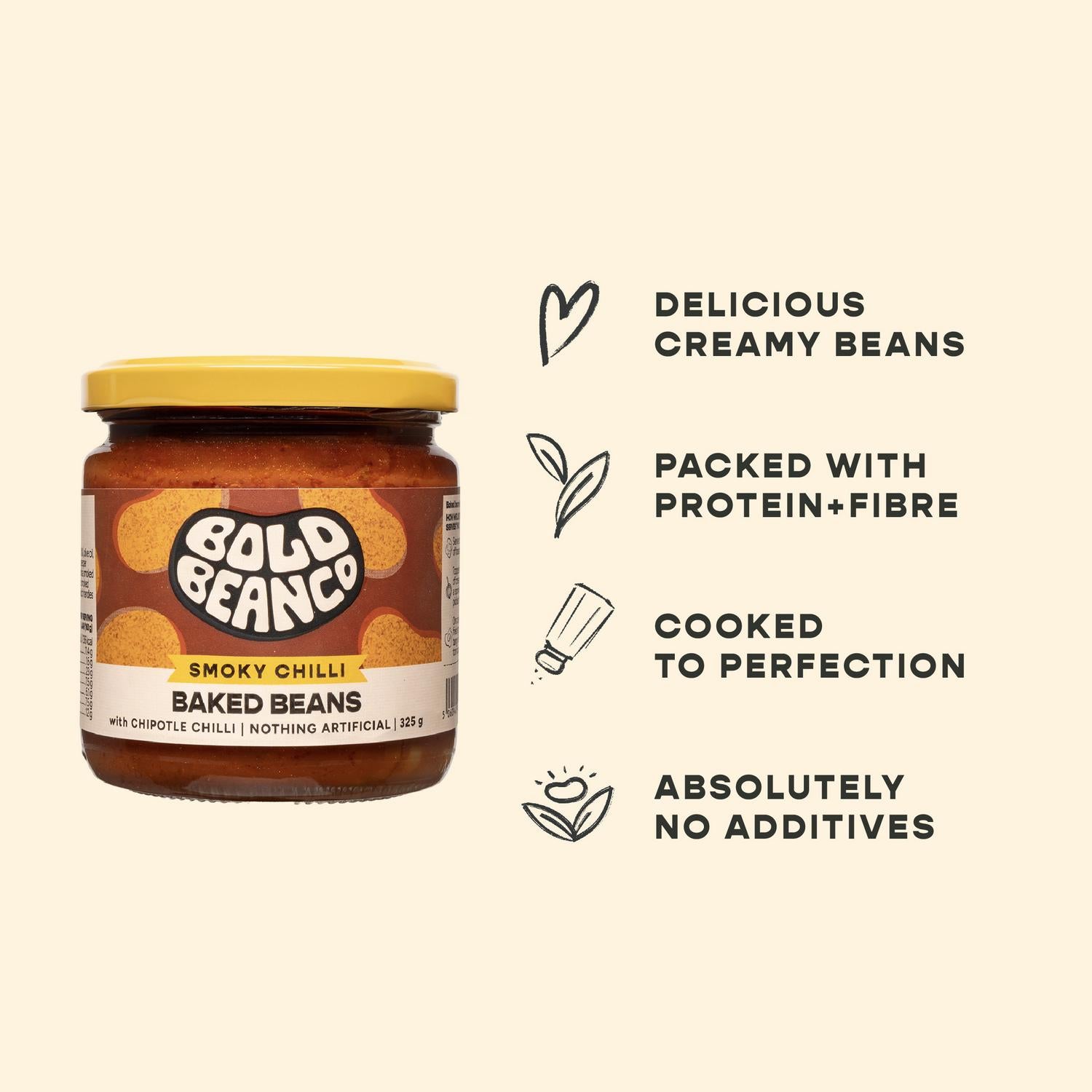 Smoky Chilli Baked Beans in a 325g Jar