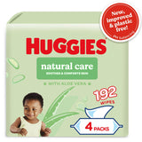 Huggies Natural Care plastic free baby wipes 192 count, UK version