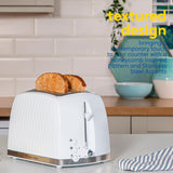 Russell Hobbs Honeycomb white 2 slice toaster, UK version