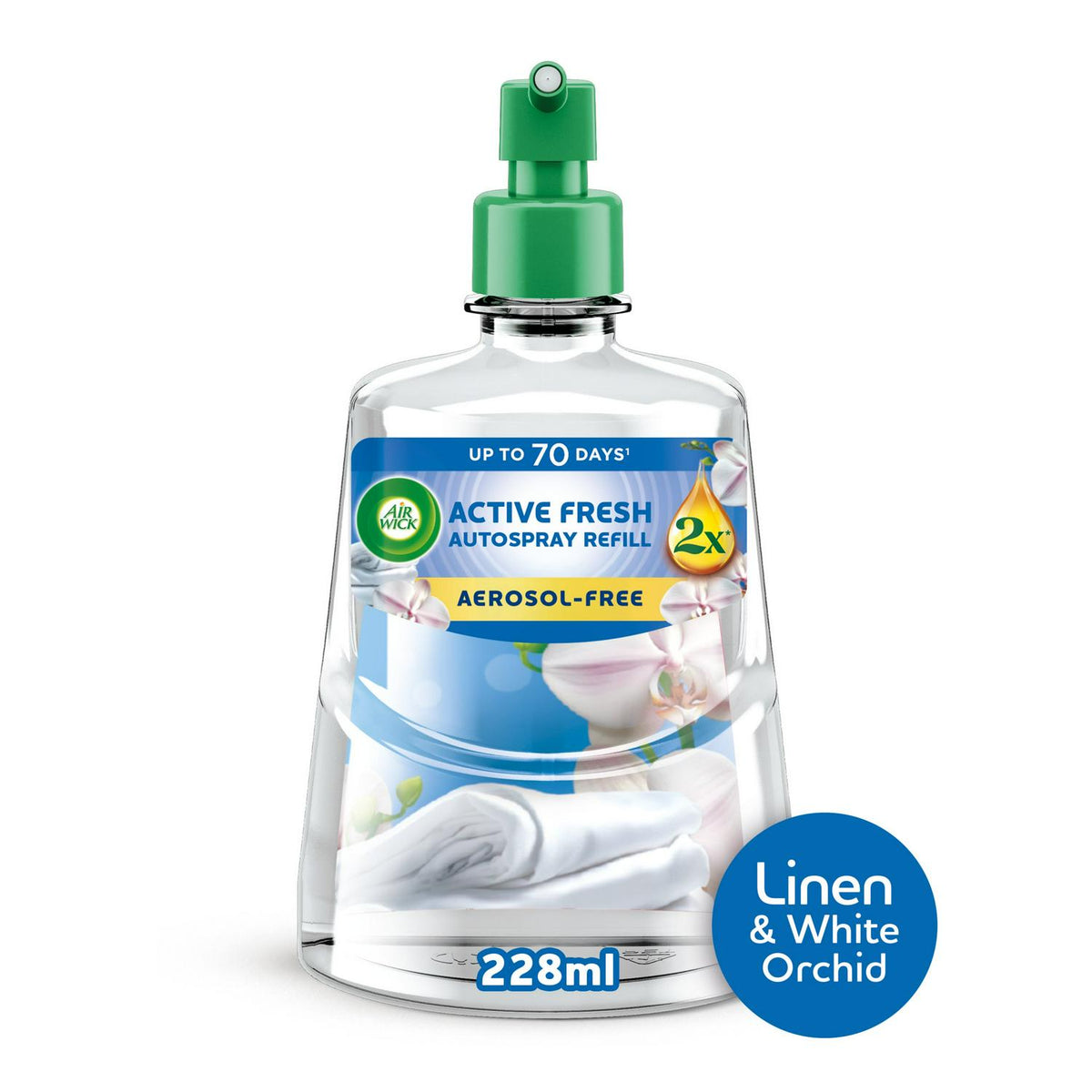 Air Wick Linen & White Orchid Aerosol Free Automatic Spray Refill Lasts up to 70 days 228ml