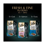 Sheba Fresh Choice Fish in Gravy Cat Food Pouches 15x50g