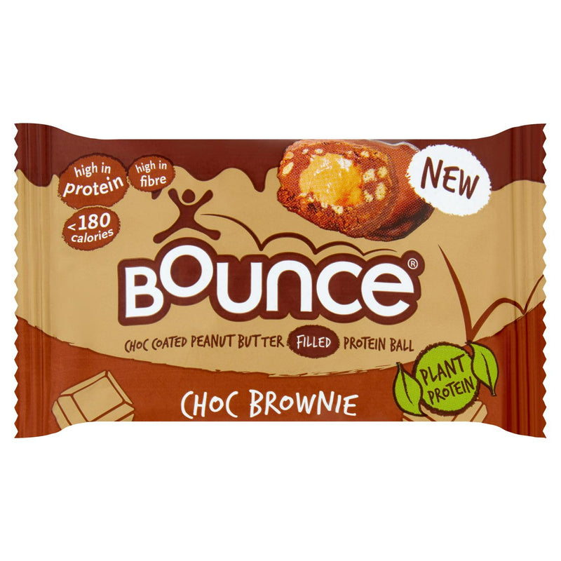 Bounce chocolate brownie peanut butter protein ball 40g - British product