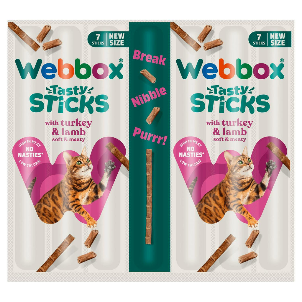 Webbox Tasty Sticks with Turkey & Lamb Cat Treats 7 x 5g