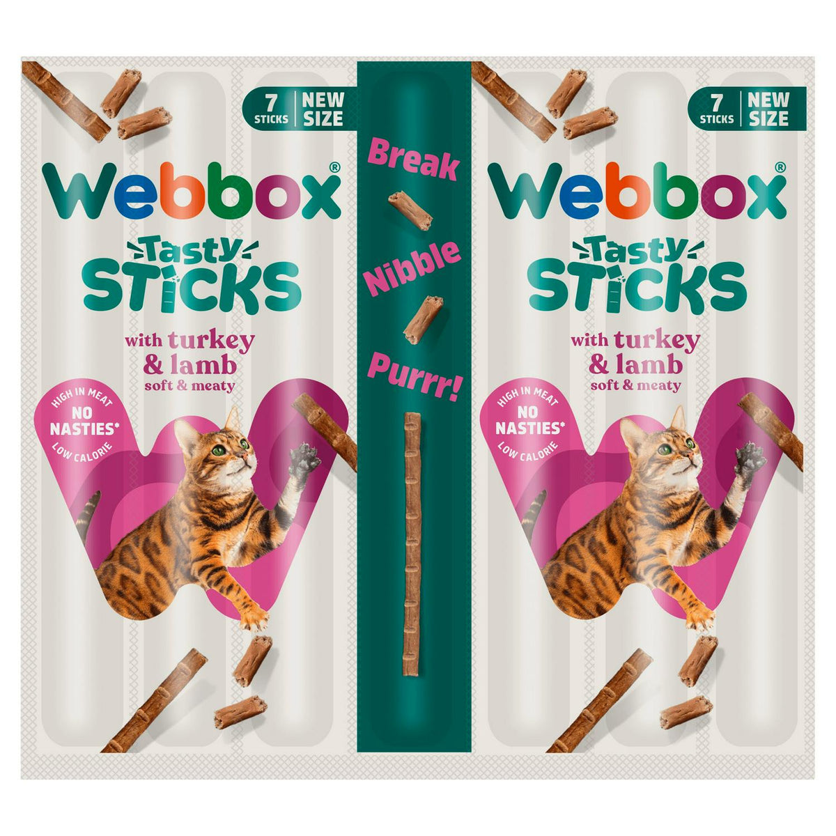 Webbox Tasty Sticks with Turkey & Lamb Cat Treats 7 x 5g