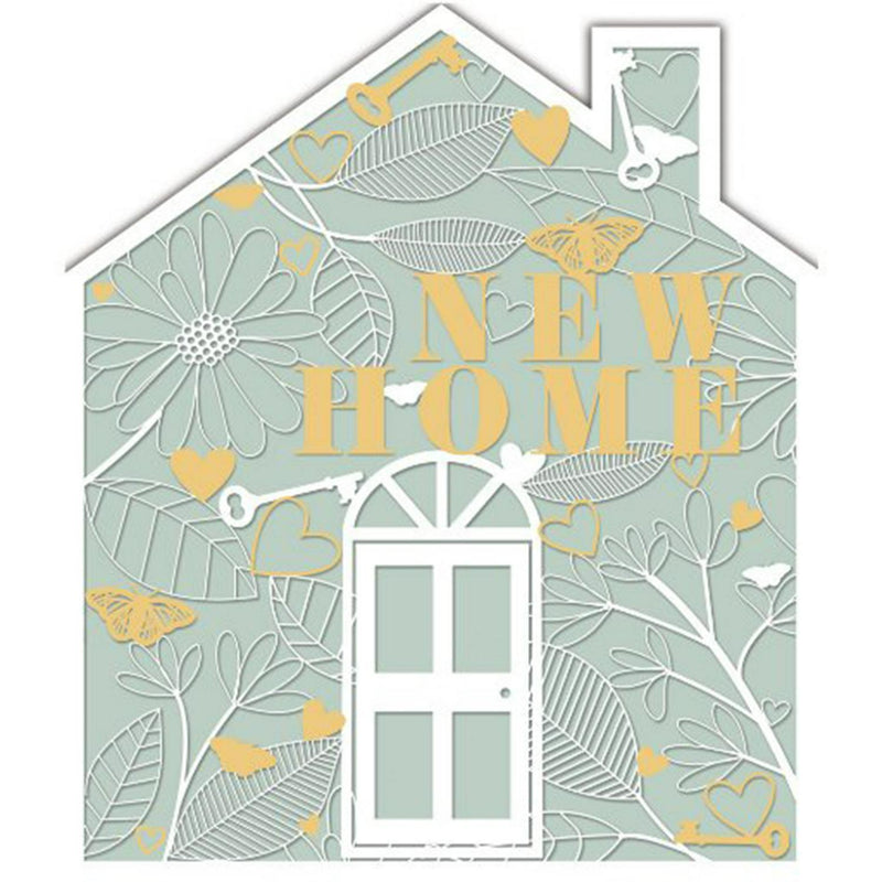 Sainsbury's New Home Card Congratulations Die-Cut House Greeting Card