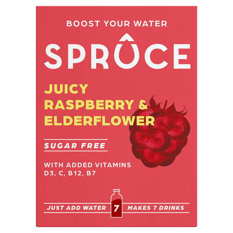 Spruce Raspberry Elderflower Hydration Powder 12g (British brand)