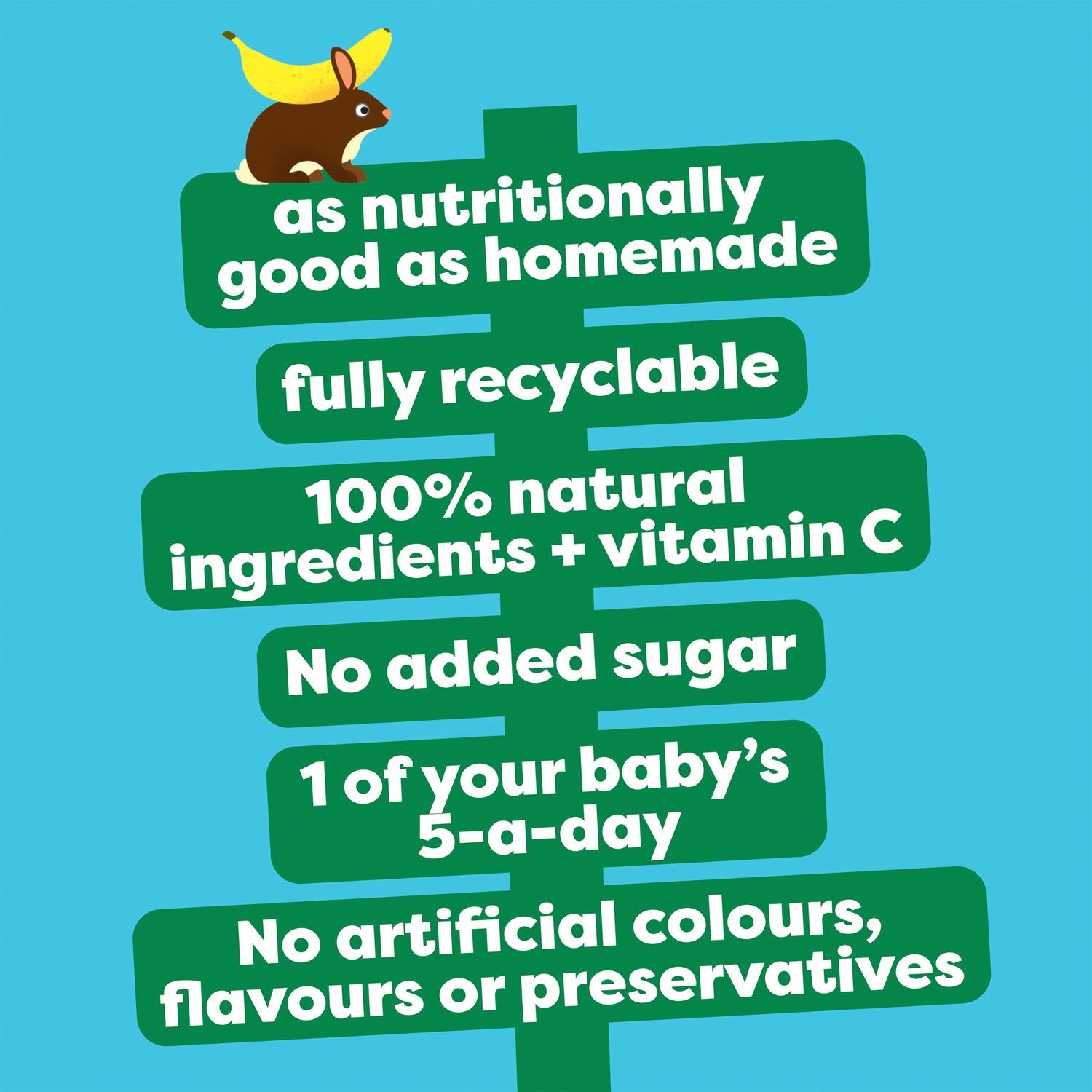 Heinz Apple Pear Banana puree pouch 100g, UK version