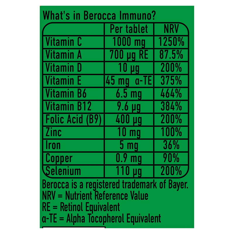 Berocca Immuno-Energy Tablets 15pack - British product