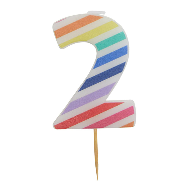 Habitat rainbow age candle 2 number candle, UK version