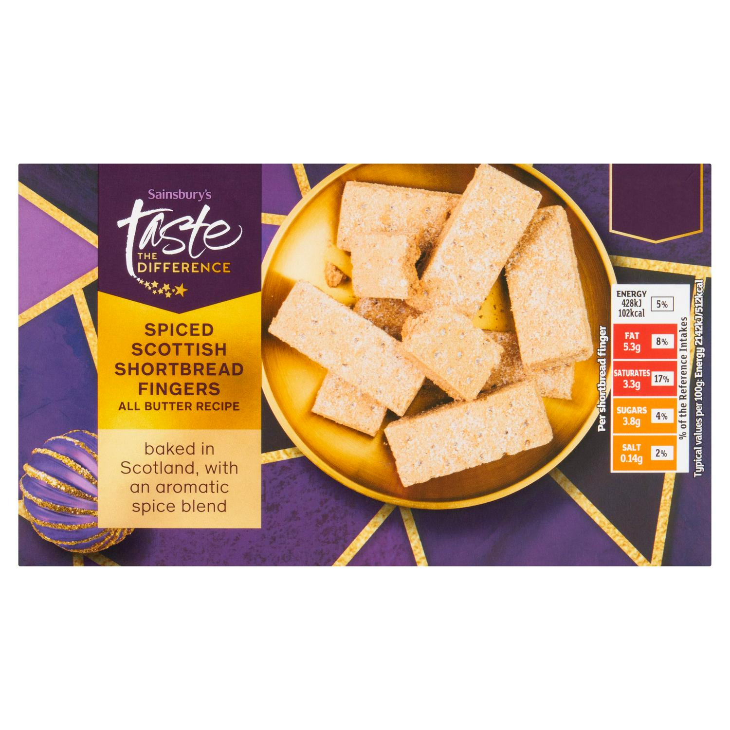 All Butter Spiced Scottish Shortbread Fingers 160g