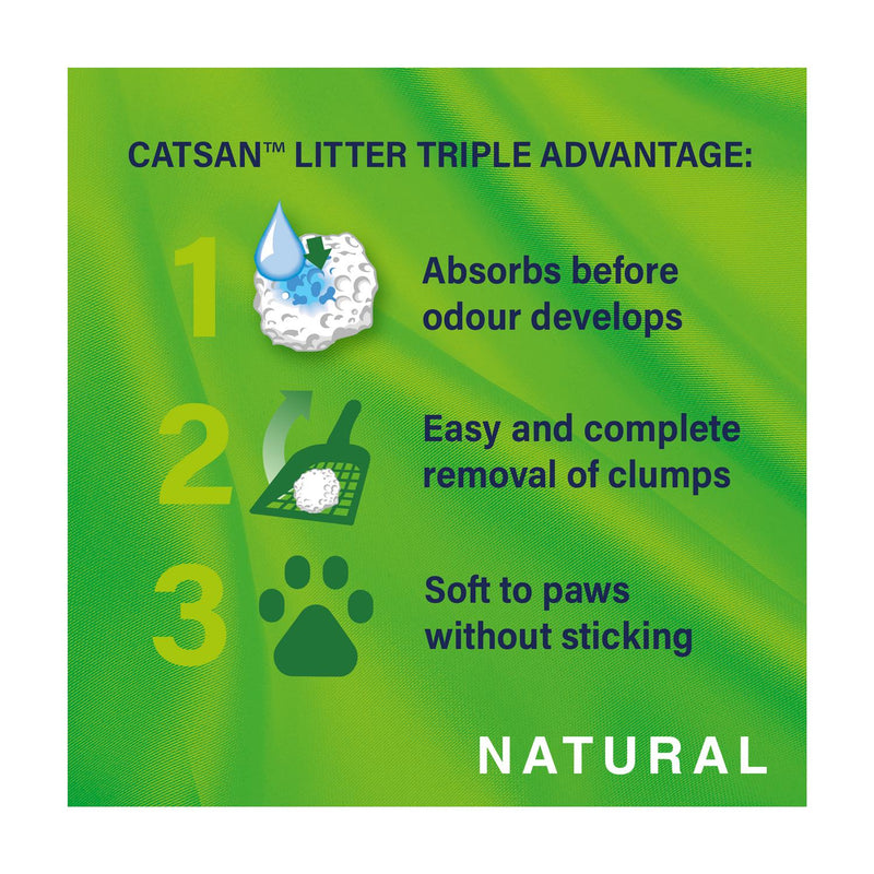 Catsan Natural Clumping Cat Litter 8L - British product