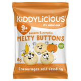 Kiddylicious melty buttons banana pumpkin 6g, imported from the UK