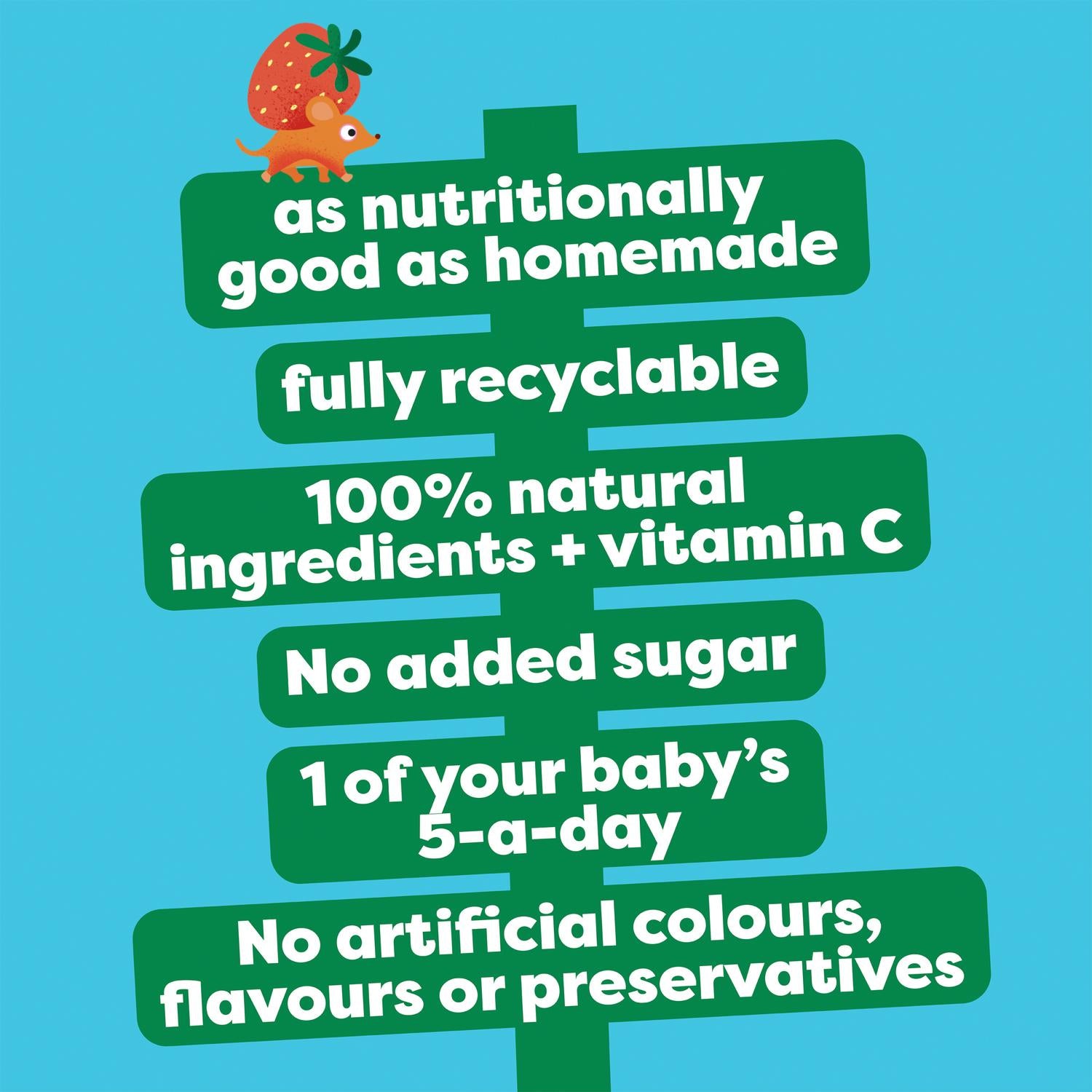 Heinz Strawberry Banana Raspberry Apple Baby Food Puree 100g, UK version