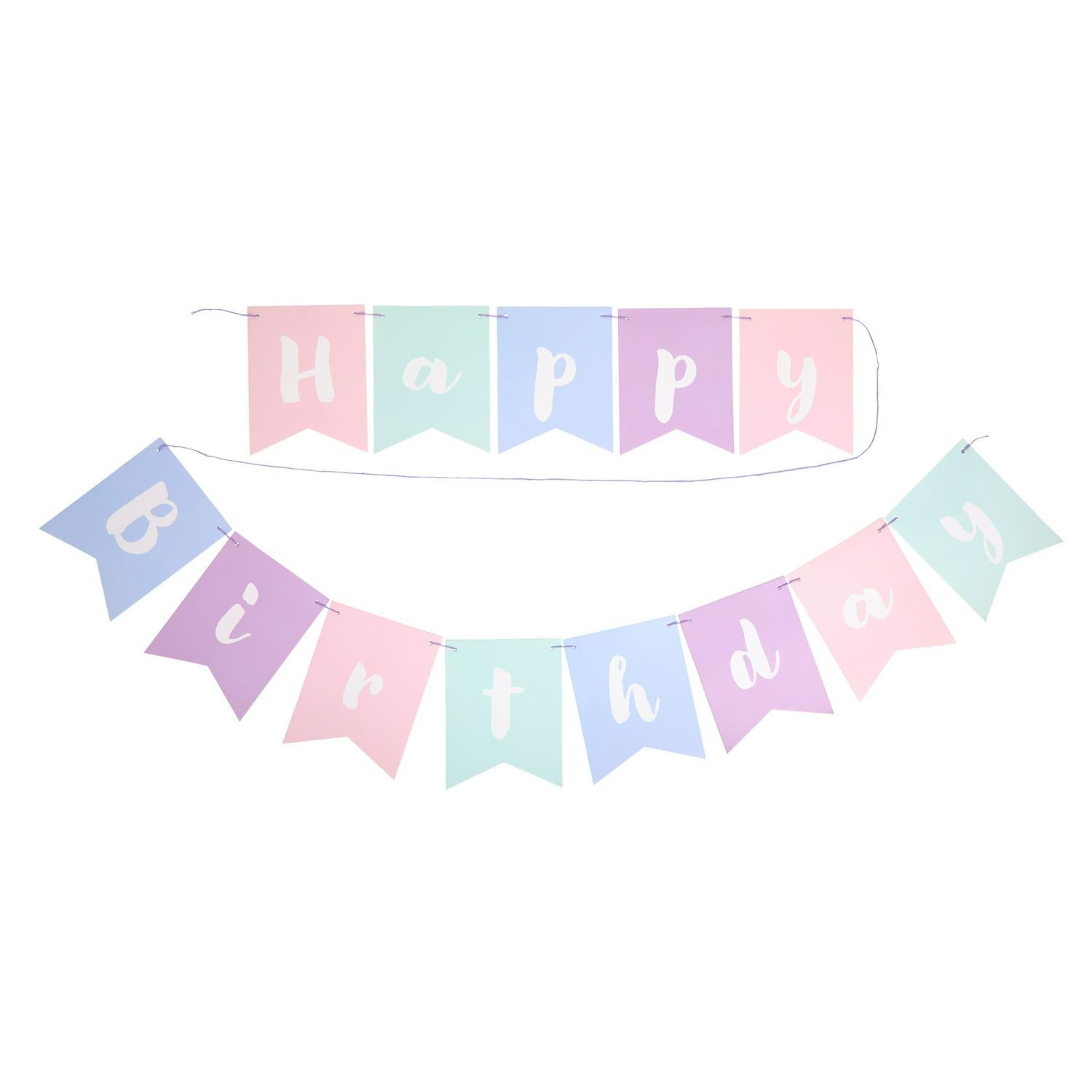 Sainsbury's Home Pastel Birthday Bunting 2.5m (British brand)