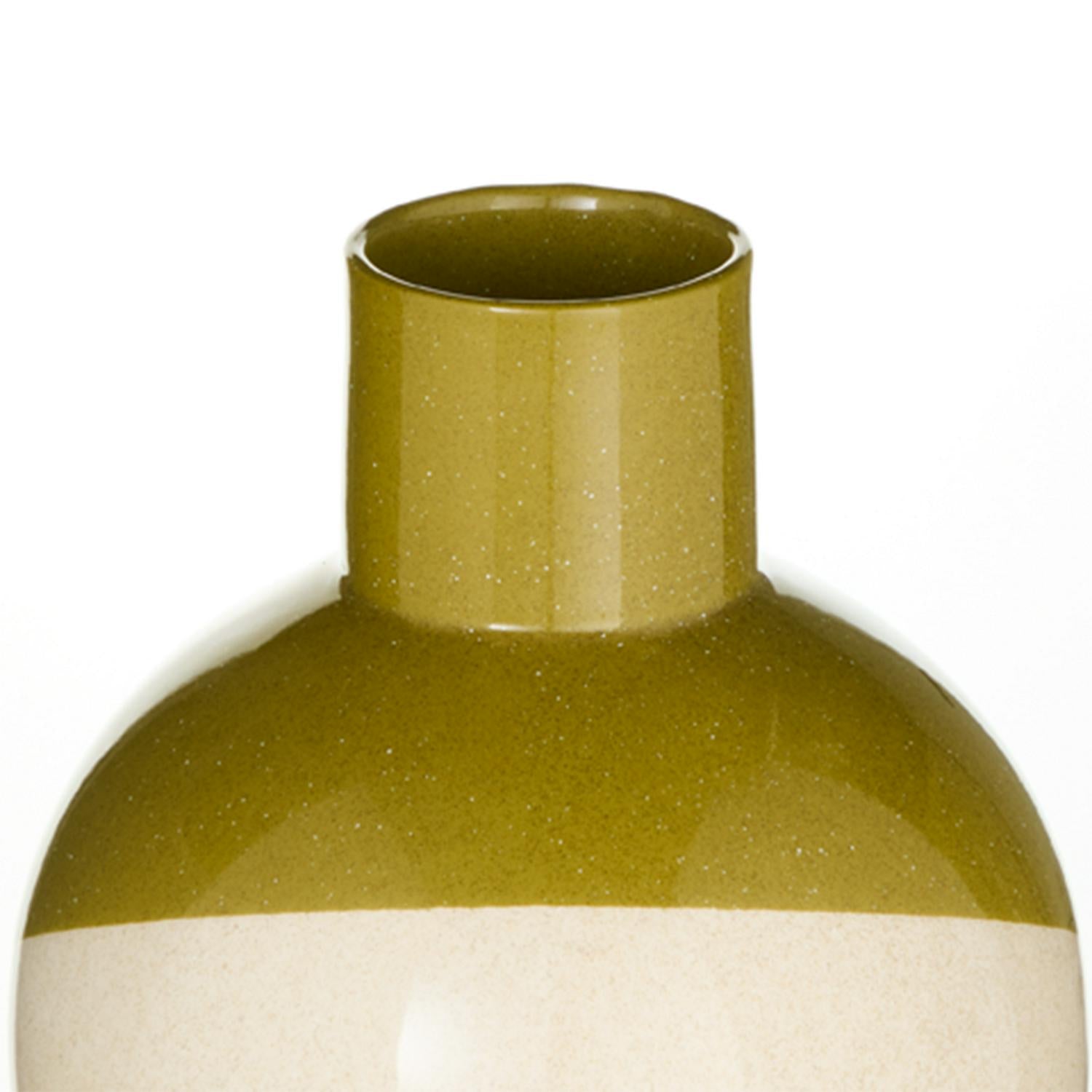 Habitat Sintra dipped vase green 28cm, imported from the UK