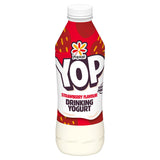 Yop strawberry flavour drinking yoghurt bottle 825g (British brand)