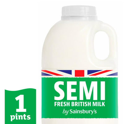 Lait demi-écrémé Sainsbury's British 568 ml