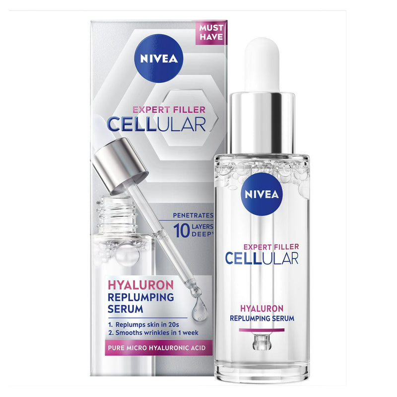 Nivea Expert Filler Hyaluron Serum 30ml, imported from the UK