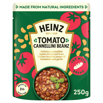 Sainsburys Heinz Tomat Cannellini Bønner Italiensk Stil Britisk Hermetisk Pose 250g- Kjøp på nett hos McGrocer