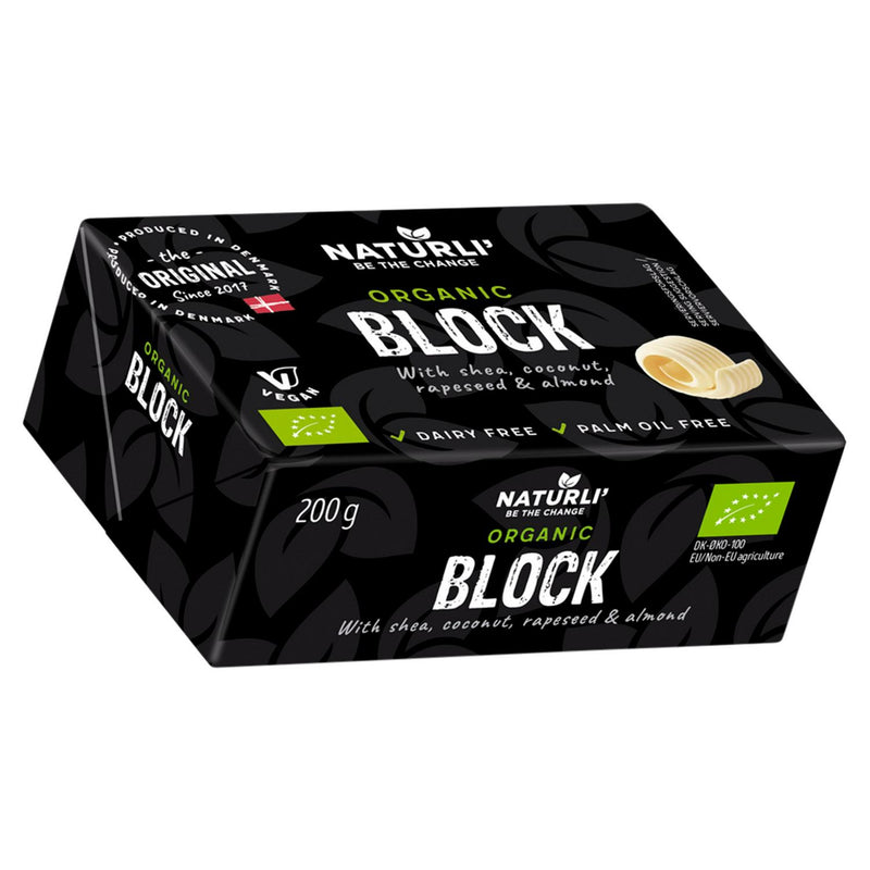 Naturli Bio-Veganer Streichfettblock 200 g, importiert aus Großbritannien