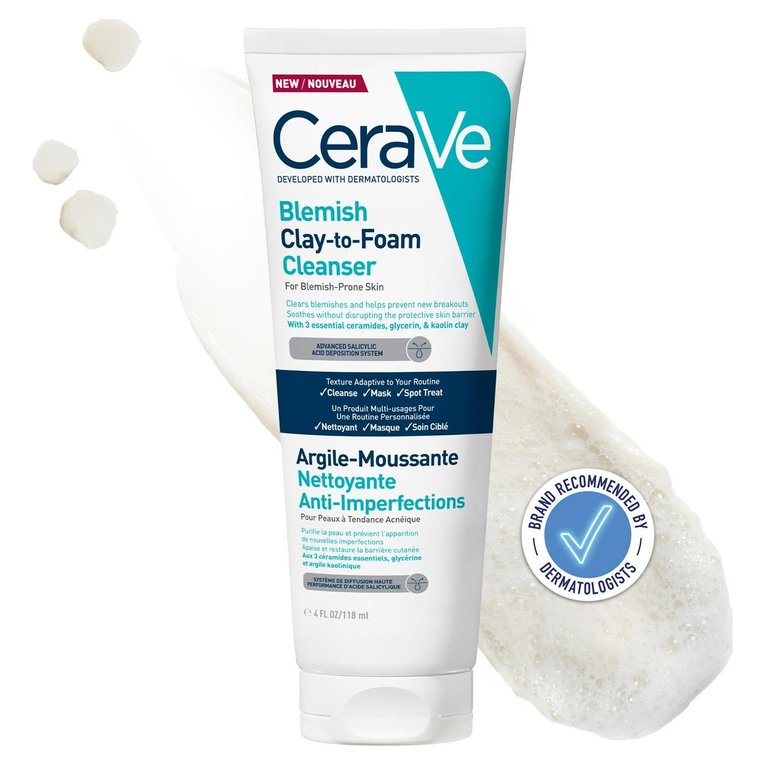 CeraVe clay foam cleanser 118ml - British product