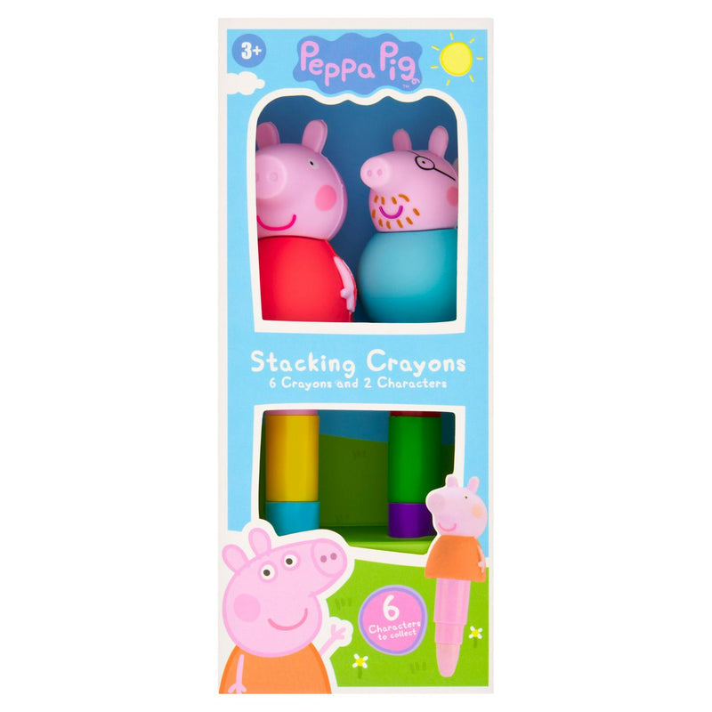 Sainsbury's Peppa Pig Stacking Crayons 2 Pack Art Supplies (British brand)