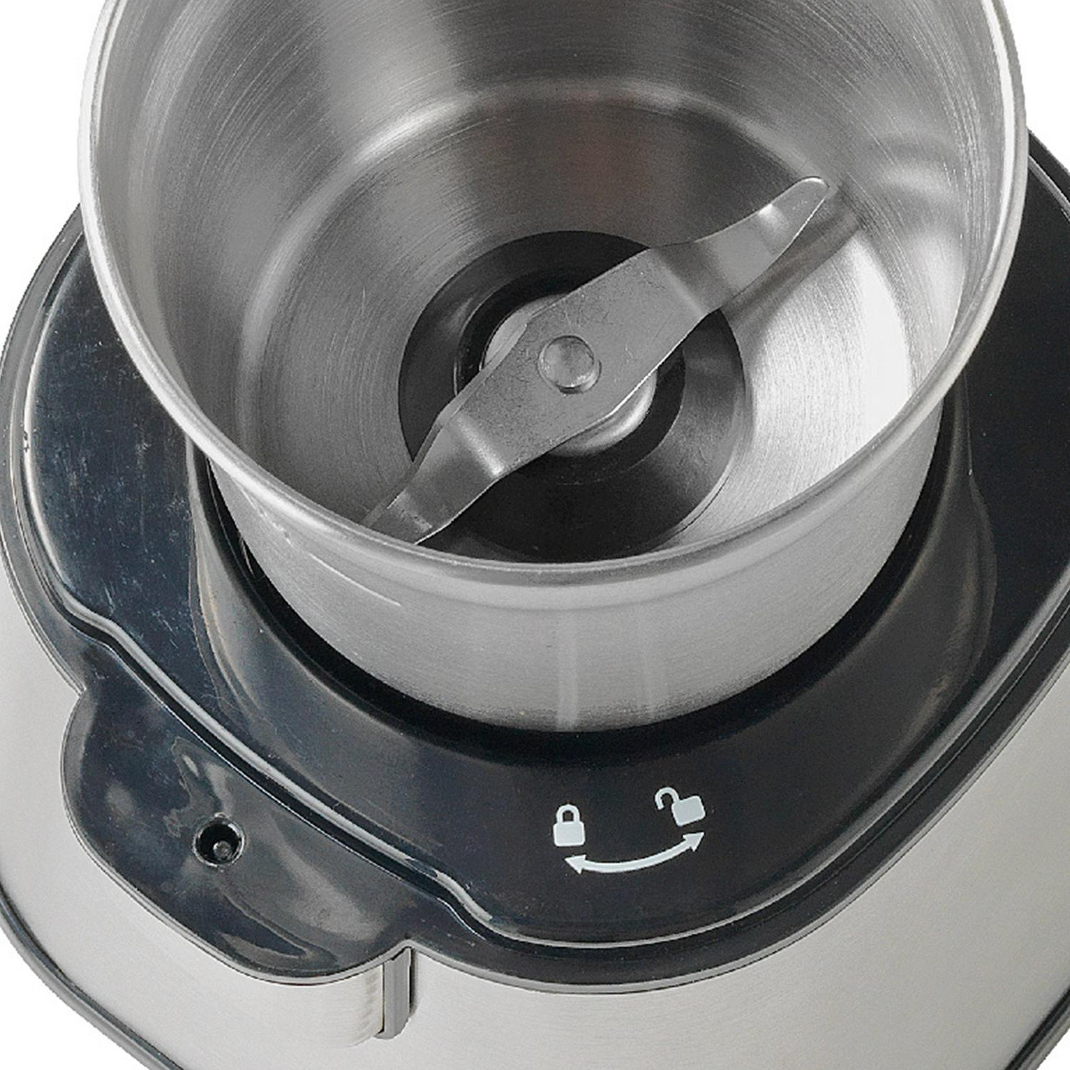Cookworks Coffee and Herb Grinder Stainless Steel 60g Capacity - British product