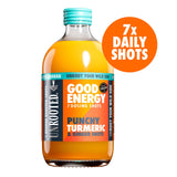Unrooted Good Energy Turmeric Ginger health shots 420ml (British brand)