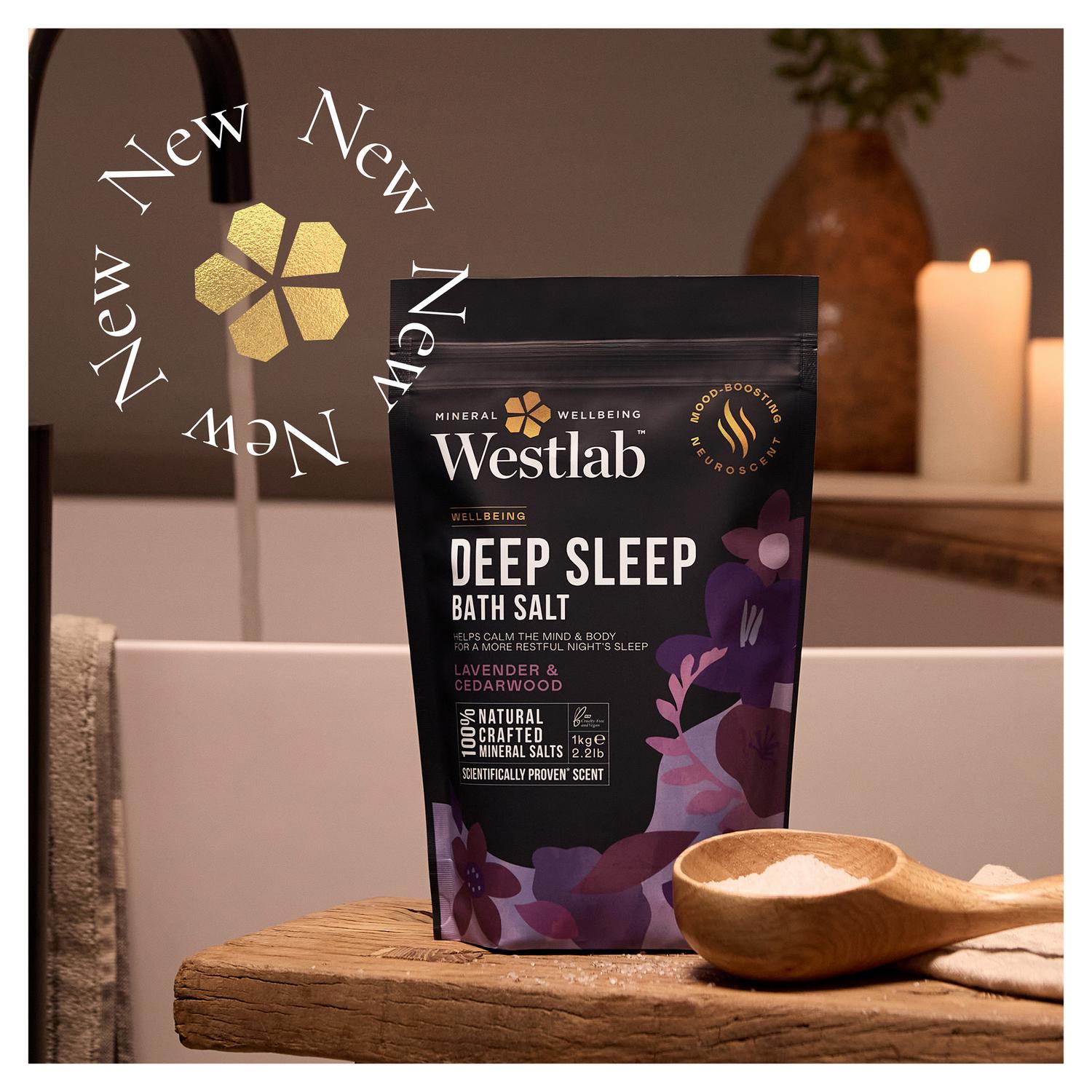 Mineral Bath Salt for Deep Sleep Support with Lavender and Cedarwood 1kg