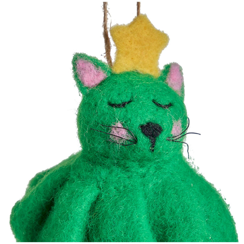 Habitat felt cat Christmas tree decoration, UK version
