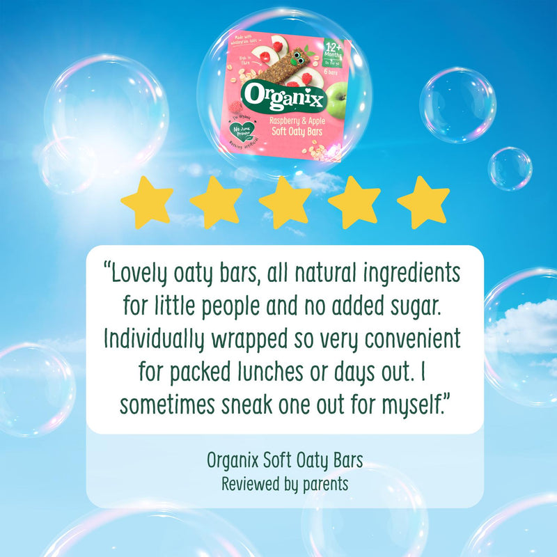 Organix mini oaty bites raspberry apple orange 110g (British brand)