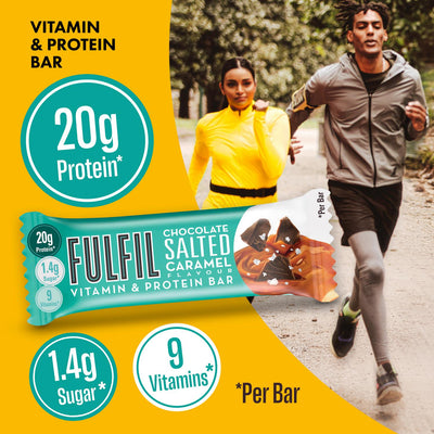 Sainsburys Fulfil Chocolate Salted Caramel Flavour Vitamin & Protein Bar 55g- Buy online at McGrocer