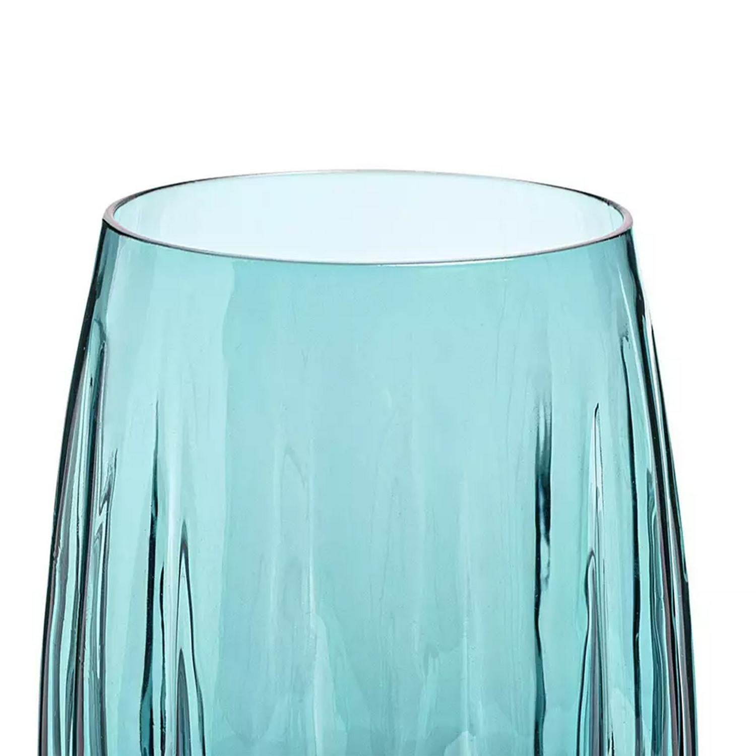 Habitat Teal Japonica Tumbler Glass 350ml, UK version